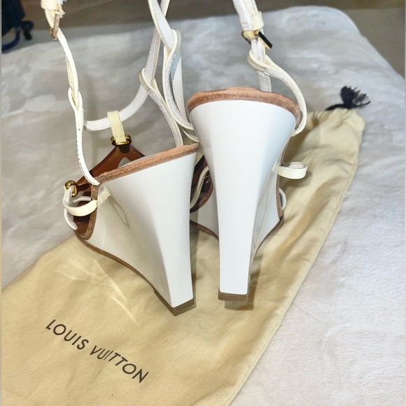 Louis Vuitton leather & patent leather wedge heels - Picture 12 of 12
